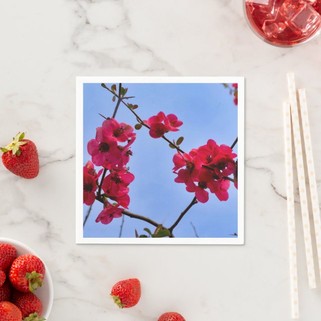 Chaenomeles speciosa Papper Napkins Pappersservett (Insitu)