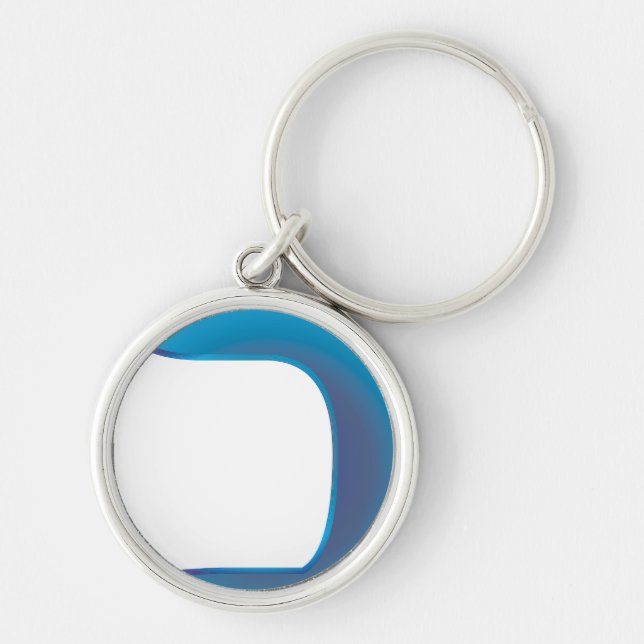 Chaf Zafiro Rund Silverfärgad Nyckelring (Framsidan)