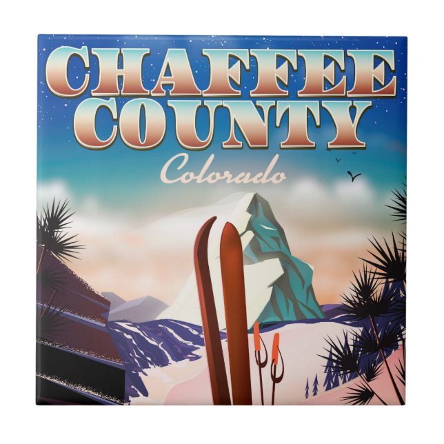Chaffee County, Colorado skidposter. Kakelplatta (Framsidan)