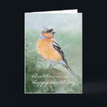 Chaffinch Bird Grattis på födelsedagen Brother-in- Kort<br><div class="desc">Anpassningsbar Chaffinch Bird Grattis på födelsedagen Brother-in-Law</div>