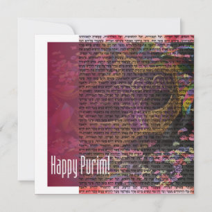 Chag Purim Sameach - Lycklig Purim Helgdag Card Julkort