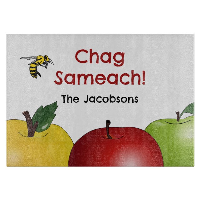 Chag Sameach Apple and Bee Challah Board (Framsidan)