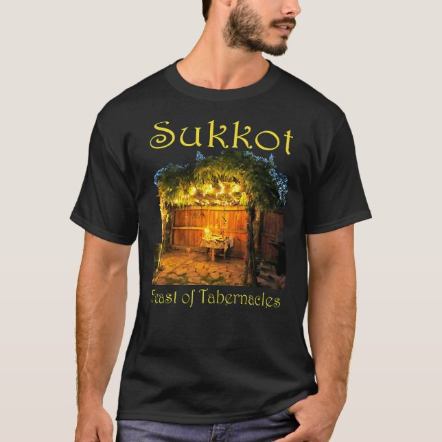 Chag Sukkot Thanksgiving Feast of Tabernacles Sukk T Shirt (Framsida)
