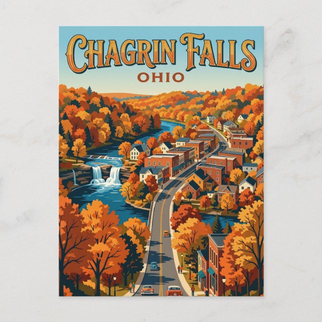 Chagrin Falls USA Vykort (Framsida)