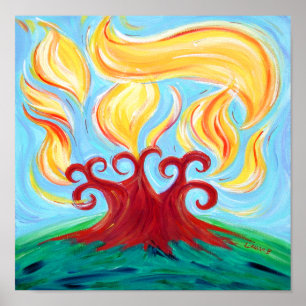 Chai Burning Bush Poster