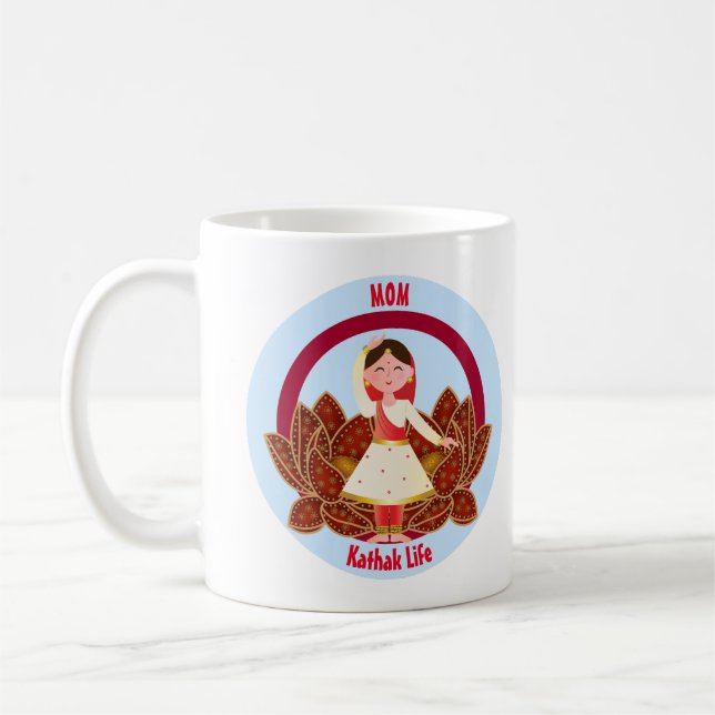 Chai & Coffee Mugg w/Cute Kathak Dancer (Vänster)