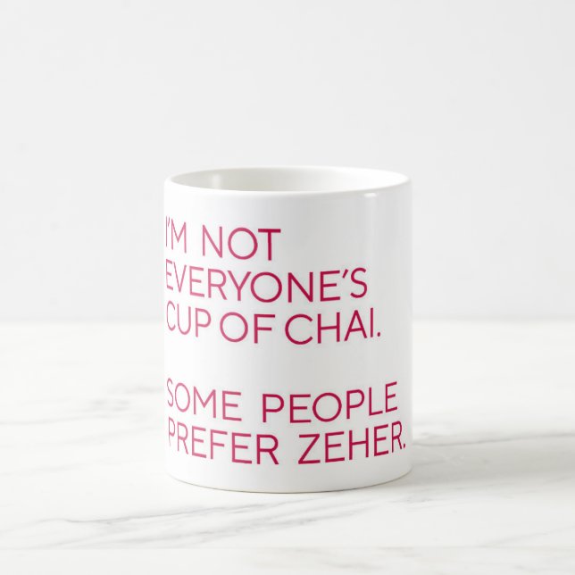 Chai eller Zeher Snabba Desi-mugg Kaffemugg (Center)
