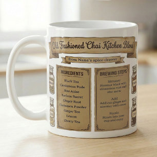 Chai Kryddrecept Landsbygd Köksetikett Kaffemugg