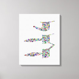 Chai-symbol gjord av Gemstones i All Färg Canvastryck