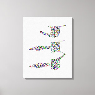 Chai-symbol gjord av Gemstones i All Färg Canvastryck