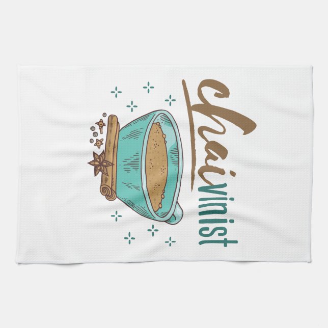 Chai-Te älskare "Chaivinist"  Kökshandduk (Horisontell)