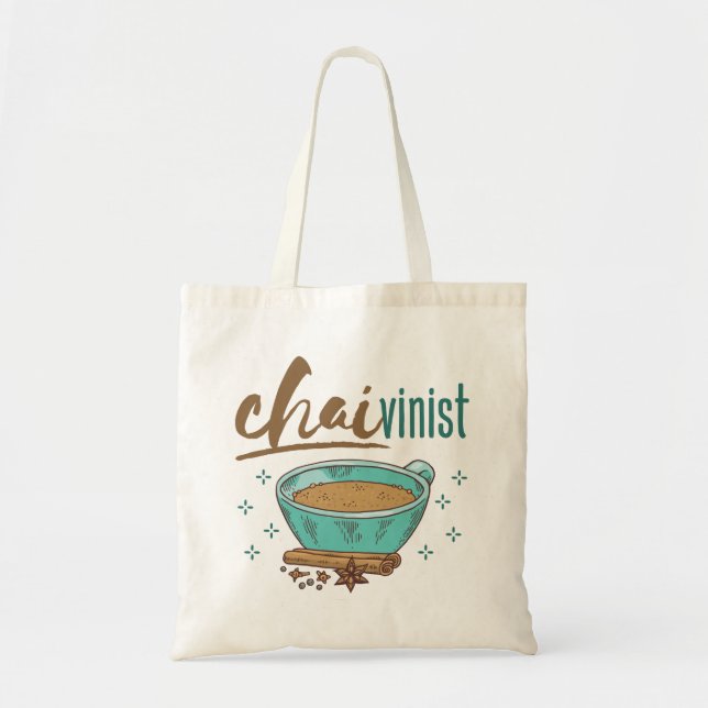 Chai-Teälskare "Chaivinist"  Tygkasse (Framsidan)