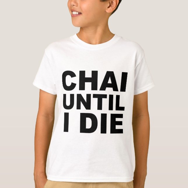 CHAI TILLS JAG DÖR Tea Shirt Hatt Musmatt Tee (Framsida)