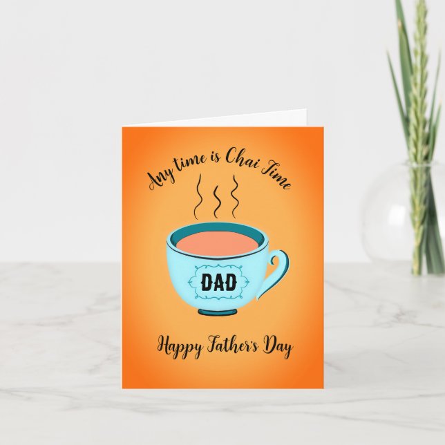 Chai Time Far's Day Greeting Card Helgkort (Framsida)