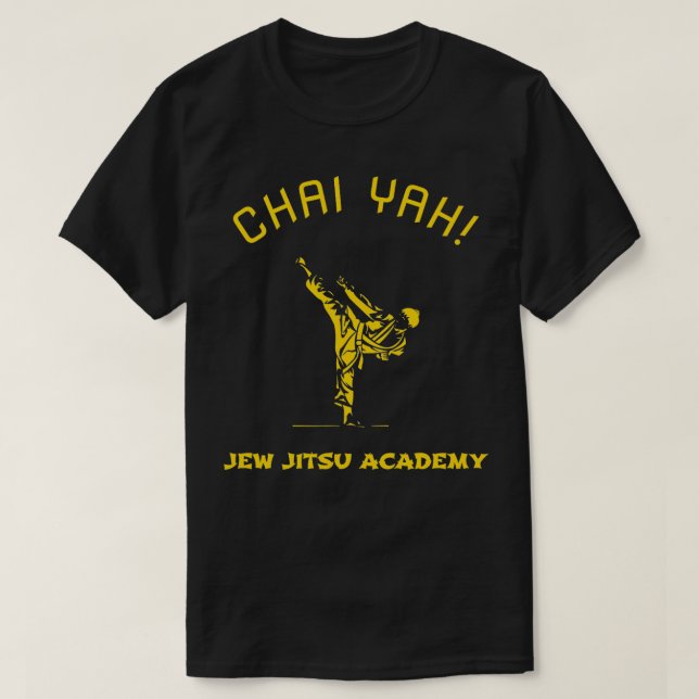 Chai Yah Jew Jitsu Academy Funny Jewish Martial Ar T Shirt (Design framsida)
