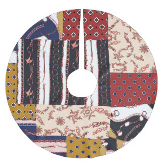 Chain Baroque Rope Geometric Mönster Julgransmatta Borstad Polyester