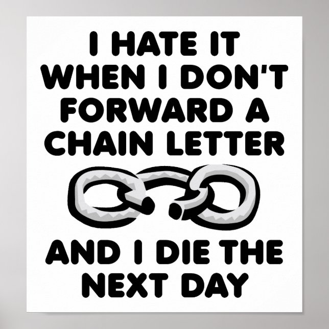 Chain Brev Death Funny Poster (Framsidan)