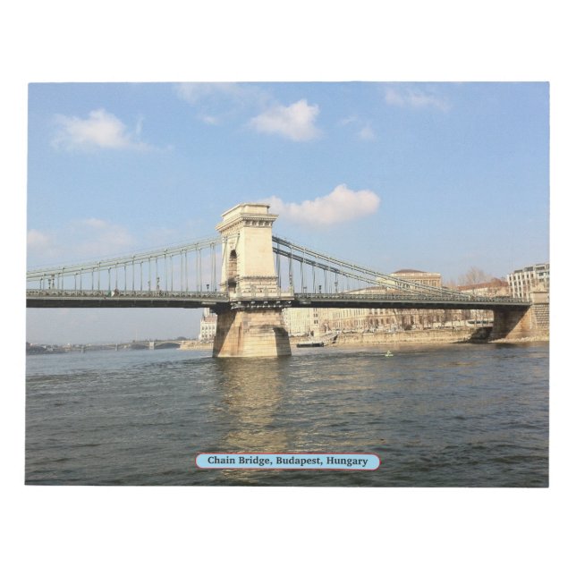 Chain Bridge, Budapest, Ungern Anteckningsblock (Framsida)