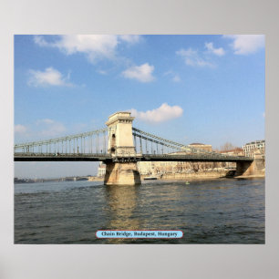Chain Bridge, Budapest, Ungern Poster