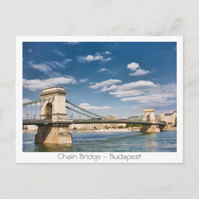 Chain Bridge - Budapest Vykort (Framsida)