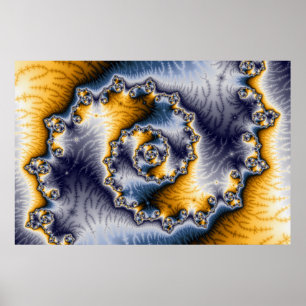 Chain Fractal Art Poster