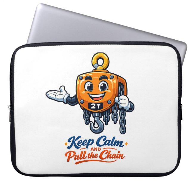 Chain Hoist Mascot Keep Calm Laptop Sleeve (Framsidan)
