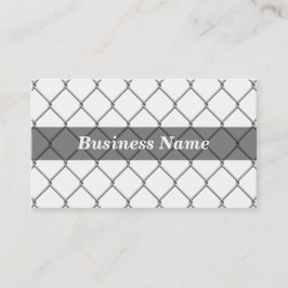 Chain Link Fence Against White BG Visitkort