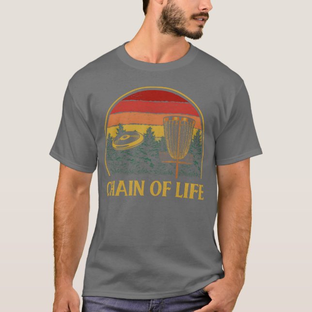 Chain of Life Disc Golf Sports Golfer Games Hobby  T Shirt (Framsida)