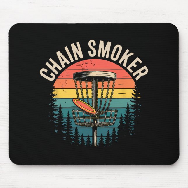 Chain Smoker Funny Disc Golf Tree Chains Frisbee M Musmatta (Framsidan)