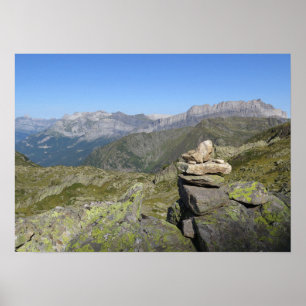 Chaîne des Fiz Fransk Alpernas Poster