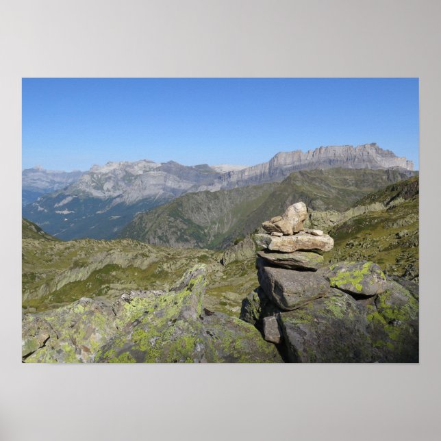 Chaîne des Fiz Fransk Alpernas Poster (Framsidan)