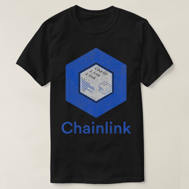 Chainlink Coin, Decentraliserad Oracle, DeFi Block T Shirt (Design framsida)
