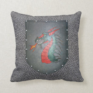 Chainmail metall skyddar draken kudde