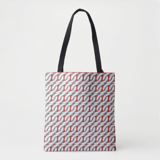 Chains Red Tote Bag Tygkasse (Framsida)
