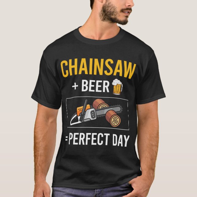 Chainsåg Arborist Lumberjack Woodworking Carpenter T Shirt (Framsida)