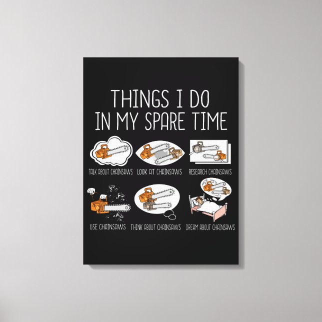 Chainsåg Gift Manar Woodworkers Lumberjack Arboris Canvastryck (Framsida)