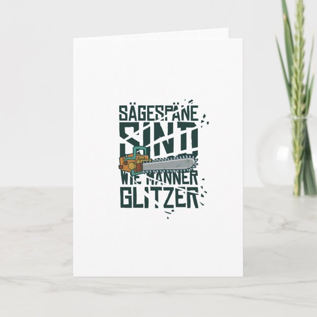 Chainsåg glitter kort (Framsida)