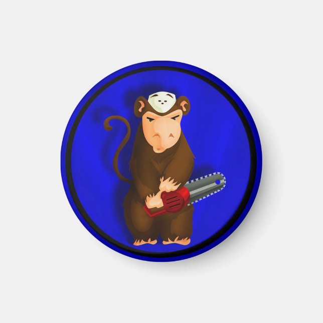 Chainsåg Monkey Magnet (Framsidan)