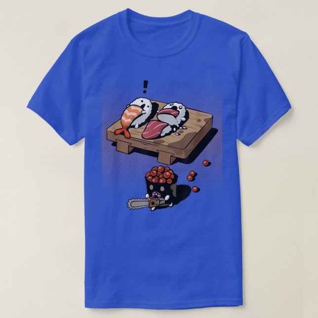 Chainsaw Sleeping - Funny Japanese Sushi  T Shirt (Design framsida)