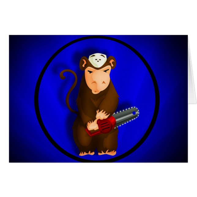 Chainsawapakort Hälsningskort (Framsidan Horizontal)