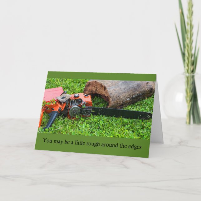 Chainsawfödelsedag Kort (Framsida)