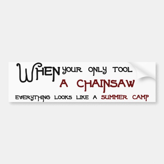 Chainsaws och Summercamps bildekal (Framsidan)