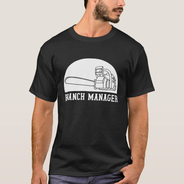 Chainszawa Gren Manager Lumberjack och Logger T Shirt (Framsida)