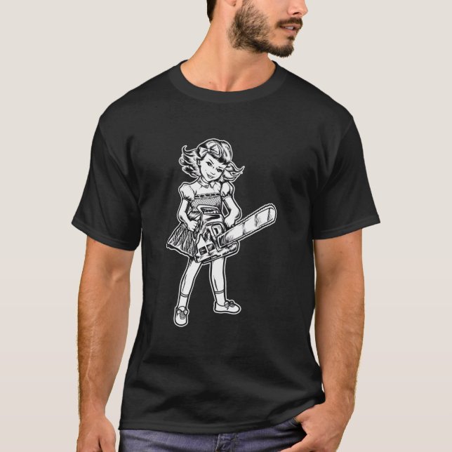 ChainszGirl Goth Punk Emo Cute Evil Horror Fläkt T Shirt (Framsida)