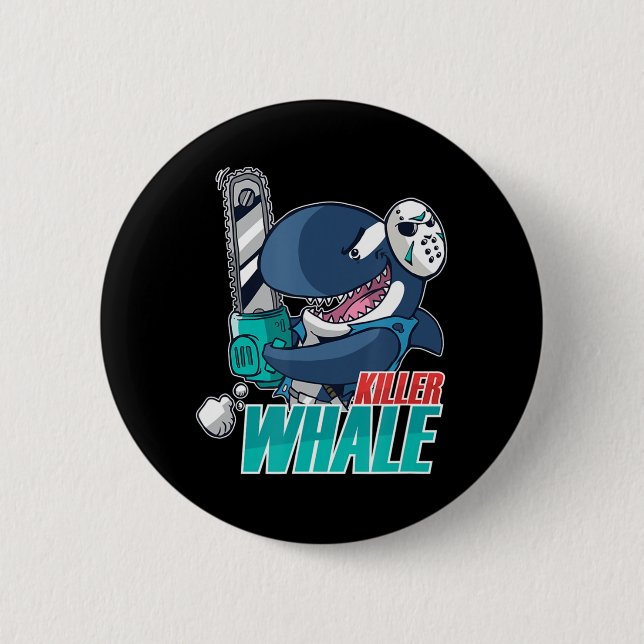 ChainszKiller Whale Costume Roligt Orca Halloween Knapp (Framsida)