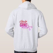 CHAIR GANG grått logotyp hoodie