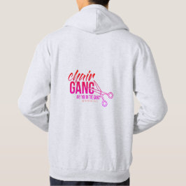 CHAIR GANG grått logotyp hoodie