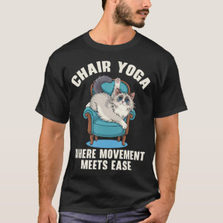 Chair Yoga Exercise Zen Fitness Workout Yoga Instr T Shirt