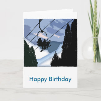Chairliftfullt av Skiers Kort