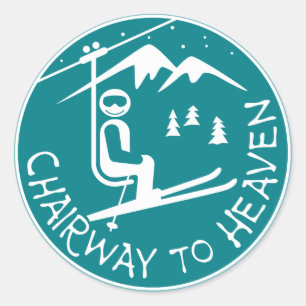 Chairway till himmelklistermärken runt klistermärke